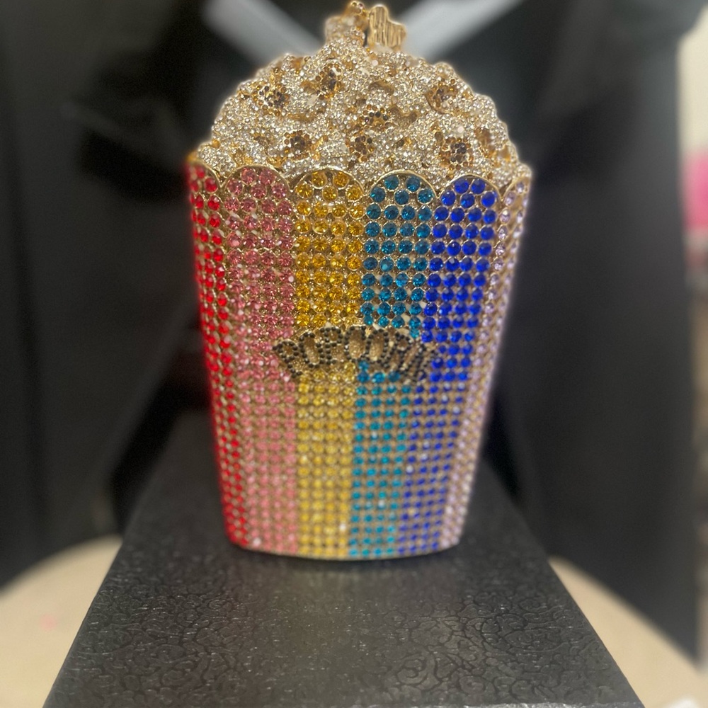 Colorful Rhinestone Popcorn Clutch - Picture 2 of 6